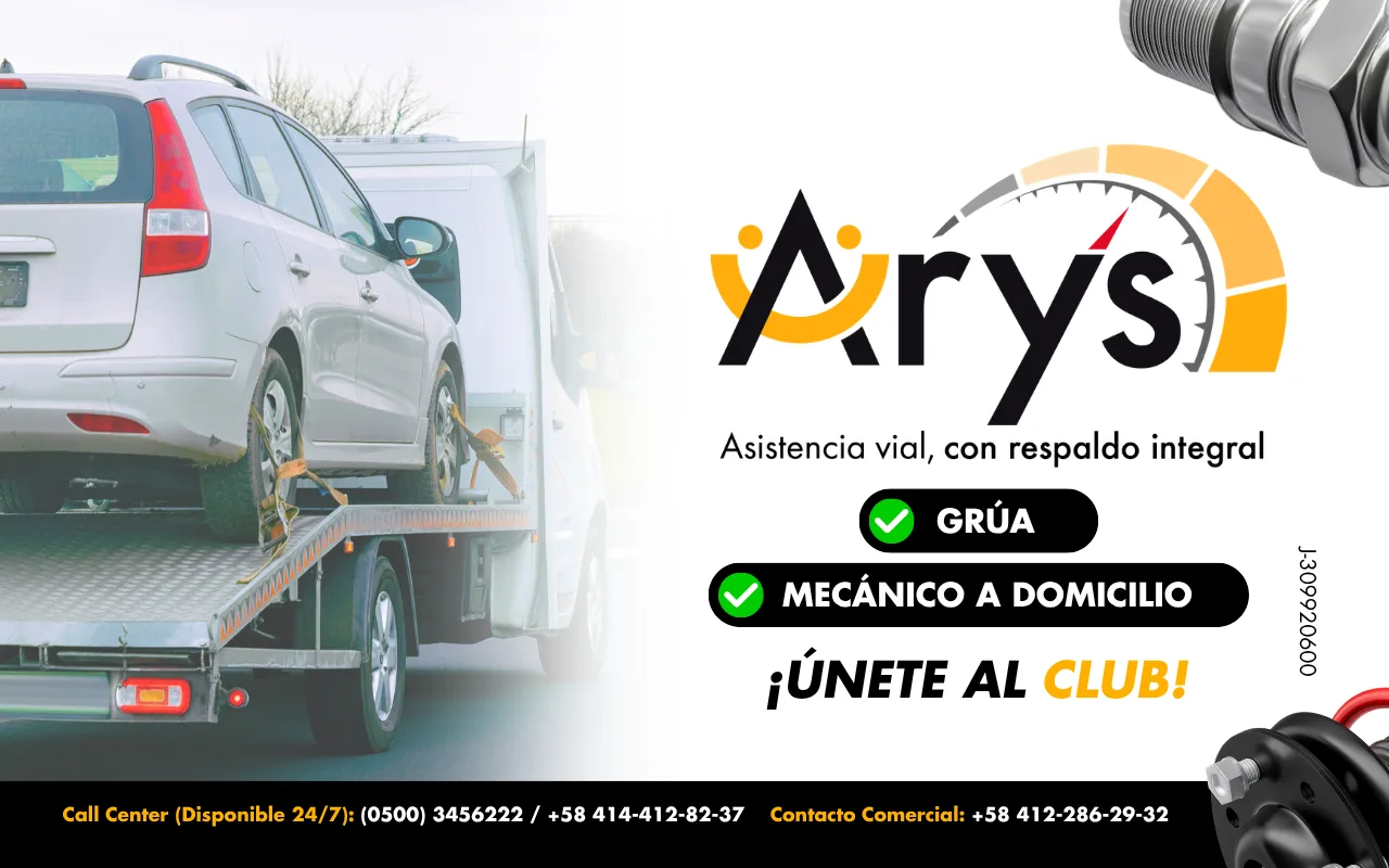 Servicio de Grúa de Plataforma 24 Horas y Mecánico a Domicilio Arys en Venezuela