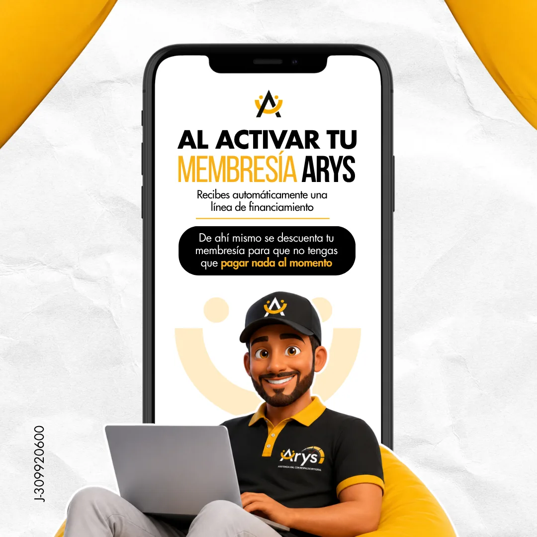 Al activar tu membresía Arys recibes una línea de financiamiento
