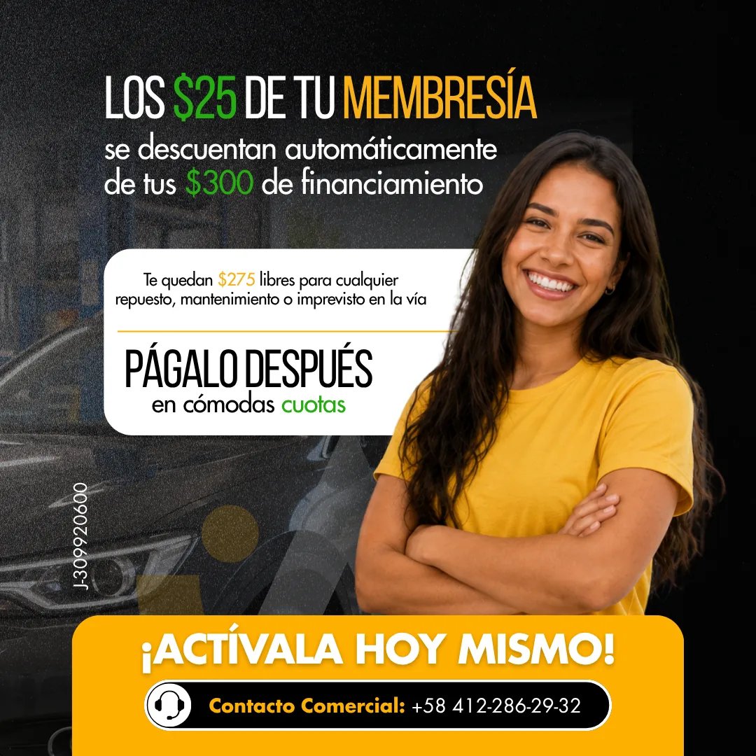 Los $25 de tu membresía se descuentan de tus $300 de financiamiento